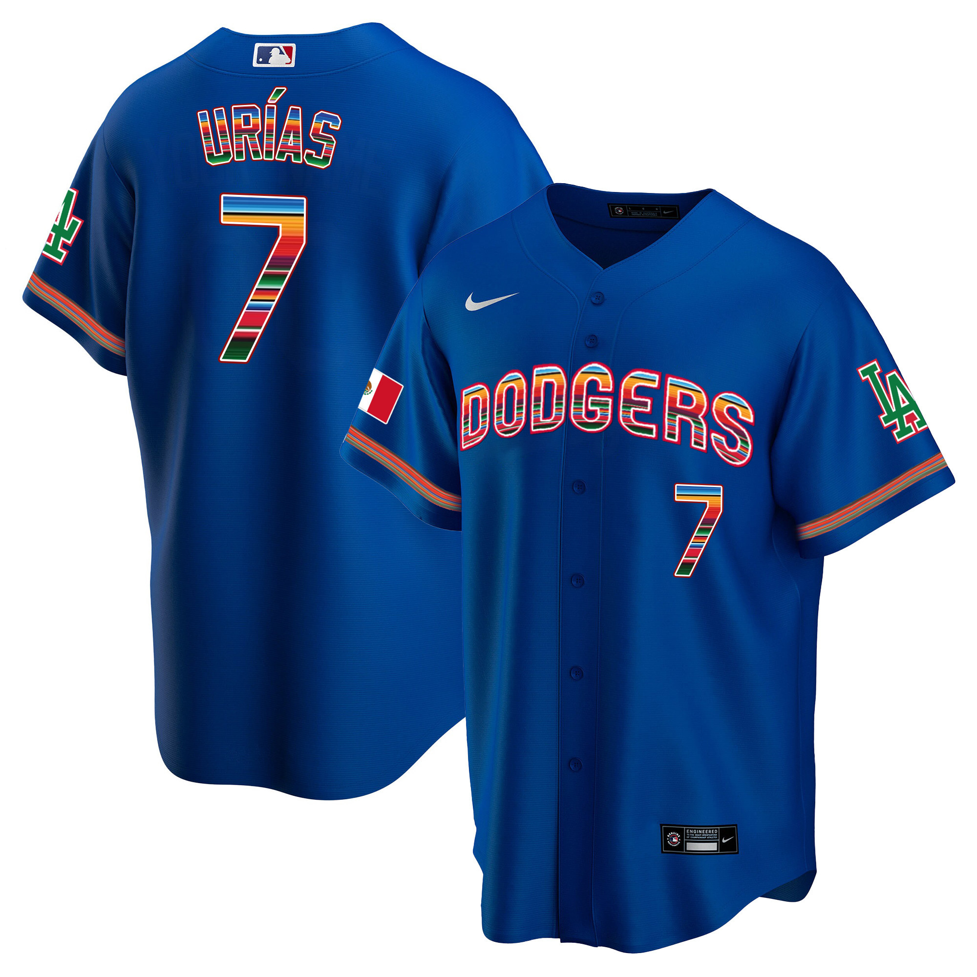 Julio Urías Men's Los Angeles Dodgers Mexico Cool Base Limited V3 Royal Jersey - All Stitched