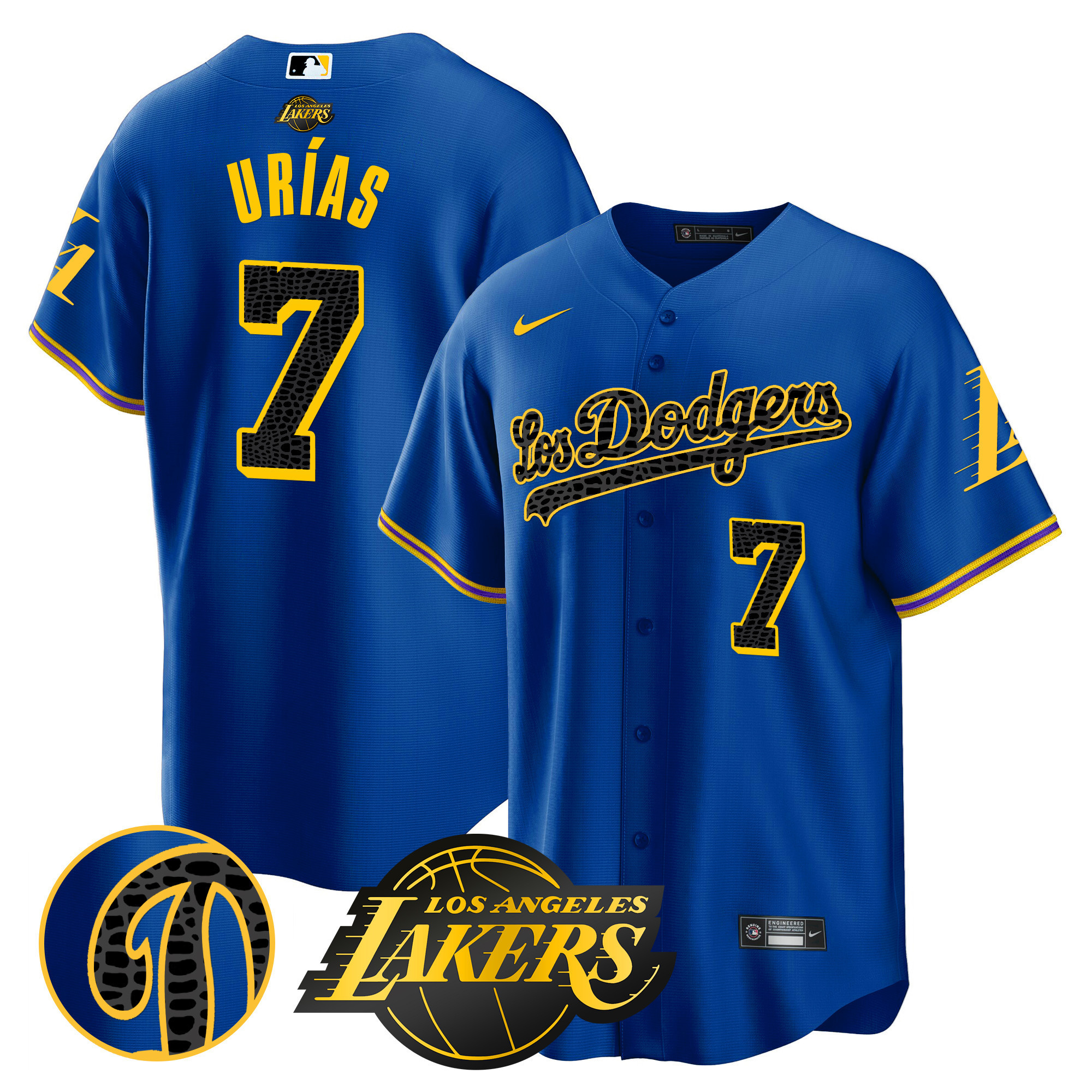 Julio Urías Men's Los Los Angeles Dodgers Cool Base Mamba Royal Jersey - All Stitched
