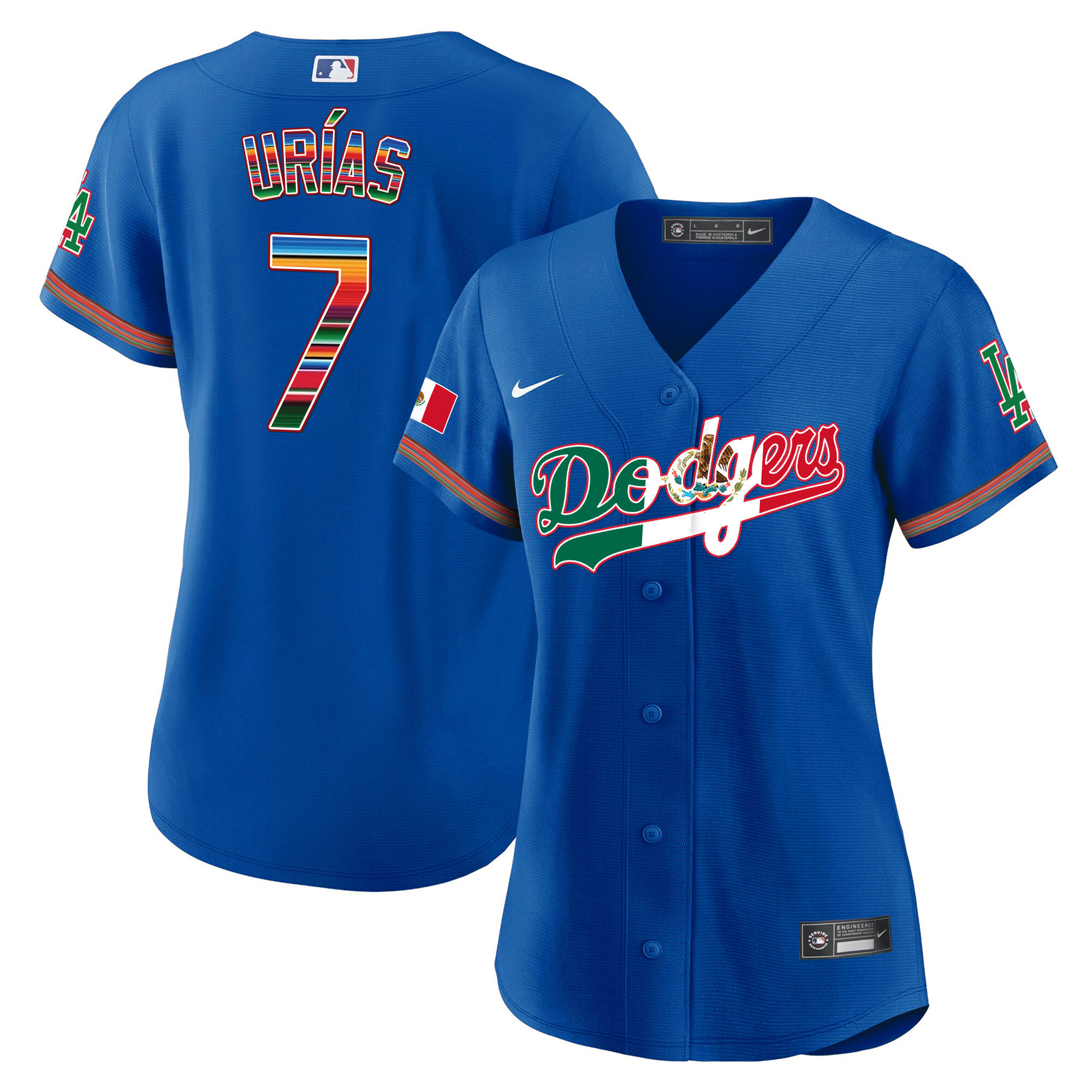 Julio Urías Women's Los Angeles Dodgers Mexico Baseball Limited V4 Royal Jersey - All Stitched