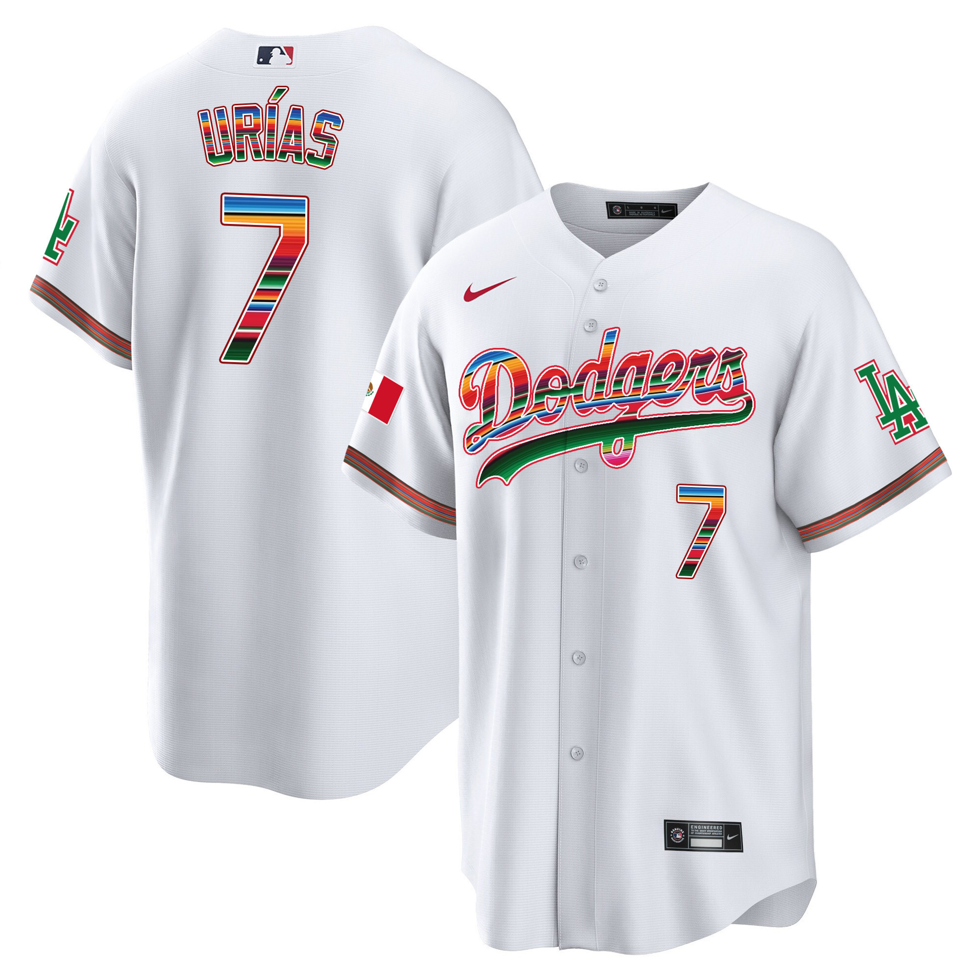 Julio Urías Youth's Los Angeles Dodgers Mexico Cool Base Limited White Jersey - All Stitched