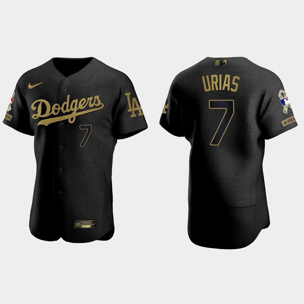 Julio Urias Los Angeles Dodgers 2021 Salute to Service Jersey - All Black