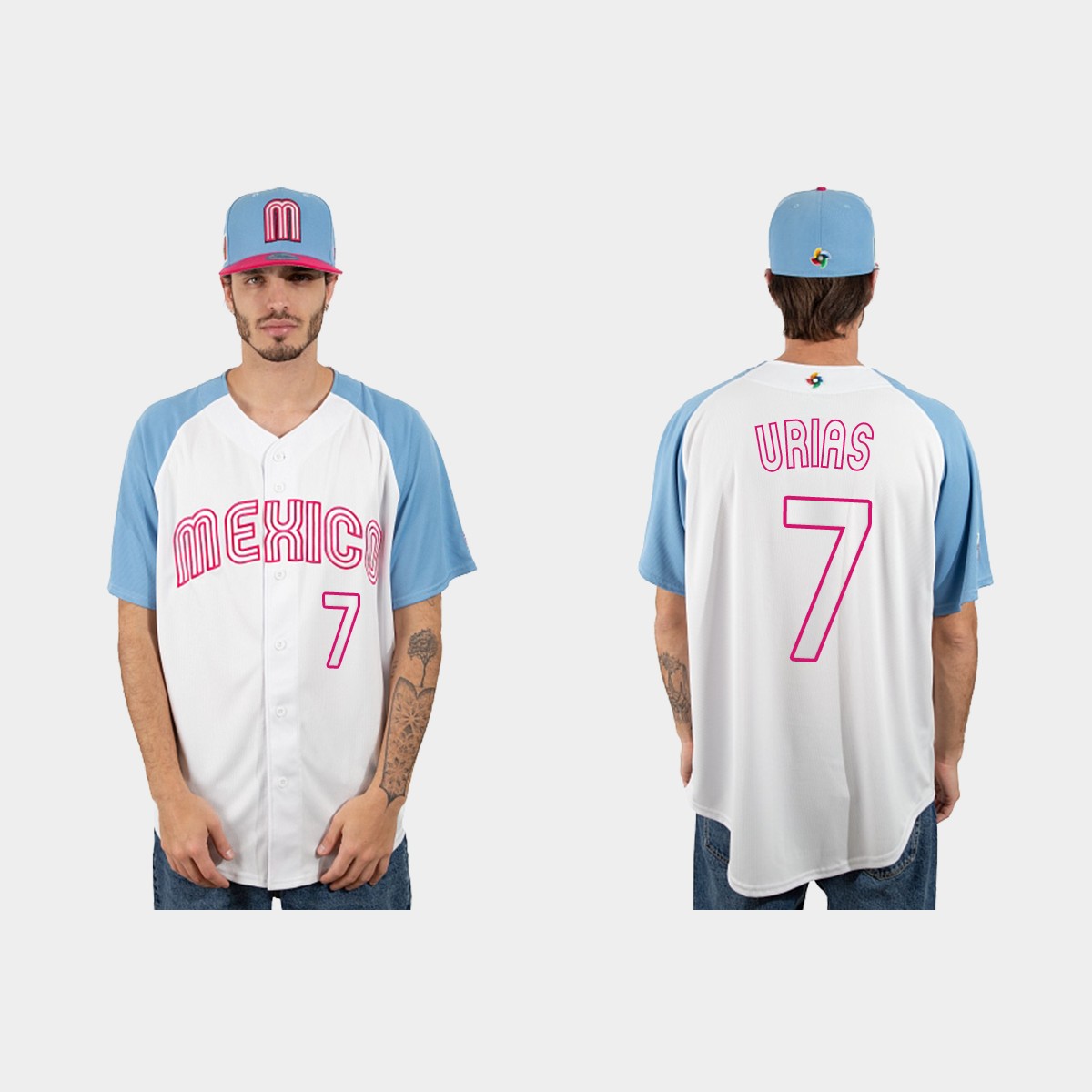 Julio Urias Mexico 2023 World Classic Jersey - White Blue