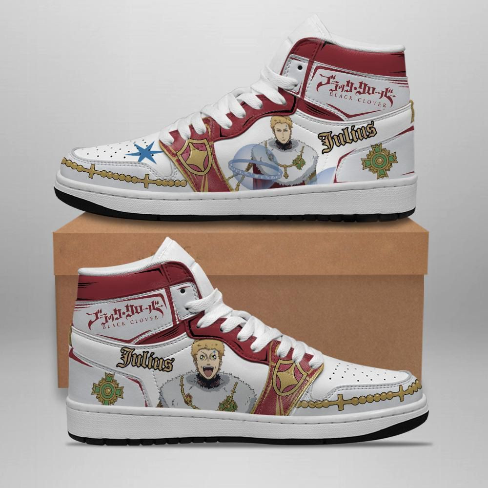 Julius Novachrono Black Clover Anime 1 High Top Air Jordan Sneaker, Air Jordan Hightop