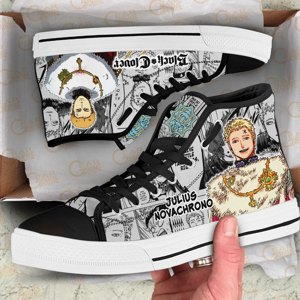 Julius Novachrono High Top Shoes Custom Black Clover Anime Sneakers
