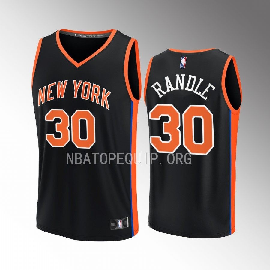 Julius Randle Knicks #30 Black Jersey Fast Break Fastbreak 2022-23 City Edition