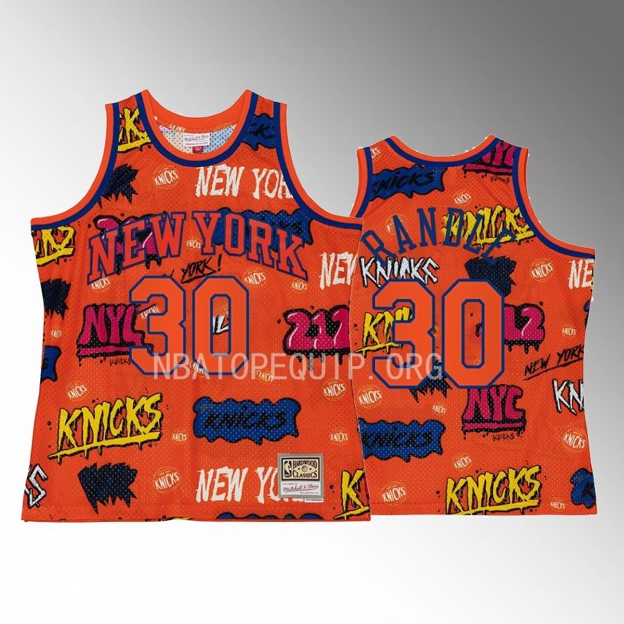 Julius Randle New York Knicks Orange Slap Sticker HWC Swingman #30 Jersey