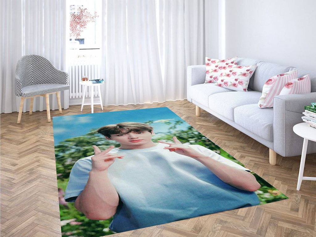 Jungkook Background Living Room Modern Carpet Rectangle Rug