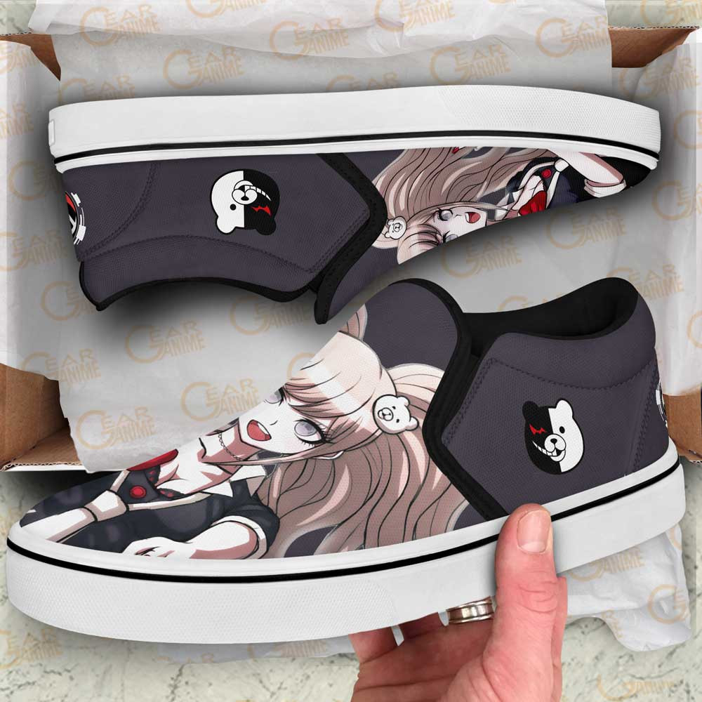 Junko Enoshima Slip-On Shoes Canvas Custom Anime Danganronpa Shoes