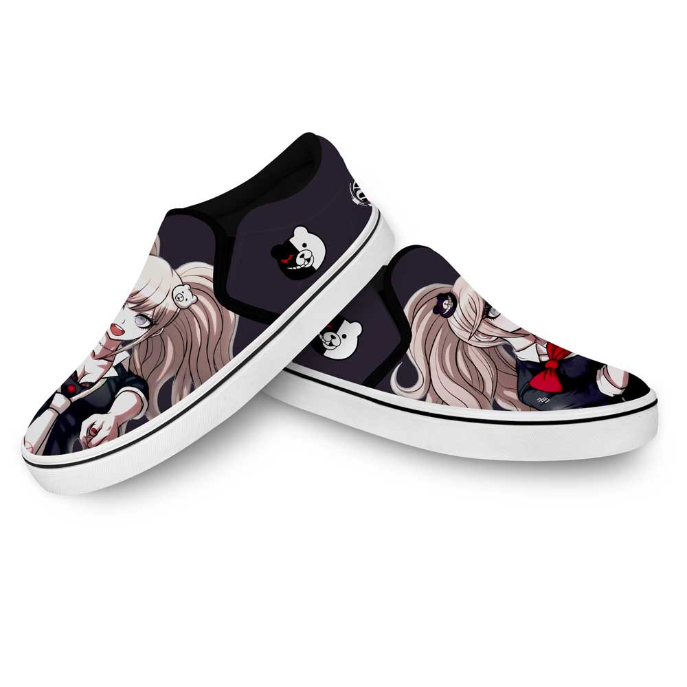 Junko Enoshima Slip-On Shoes Canvas Custom Anime Danganronpa Shoes