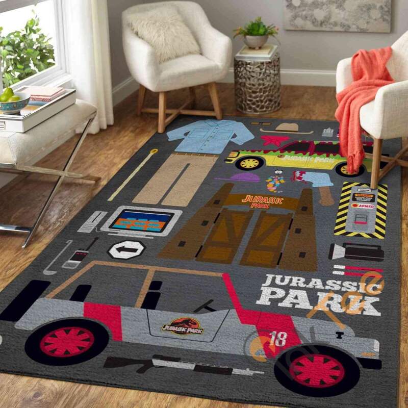 Jurassic Park Area Rectangle Rug