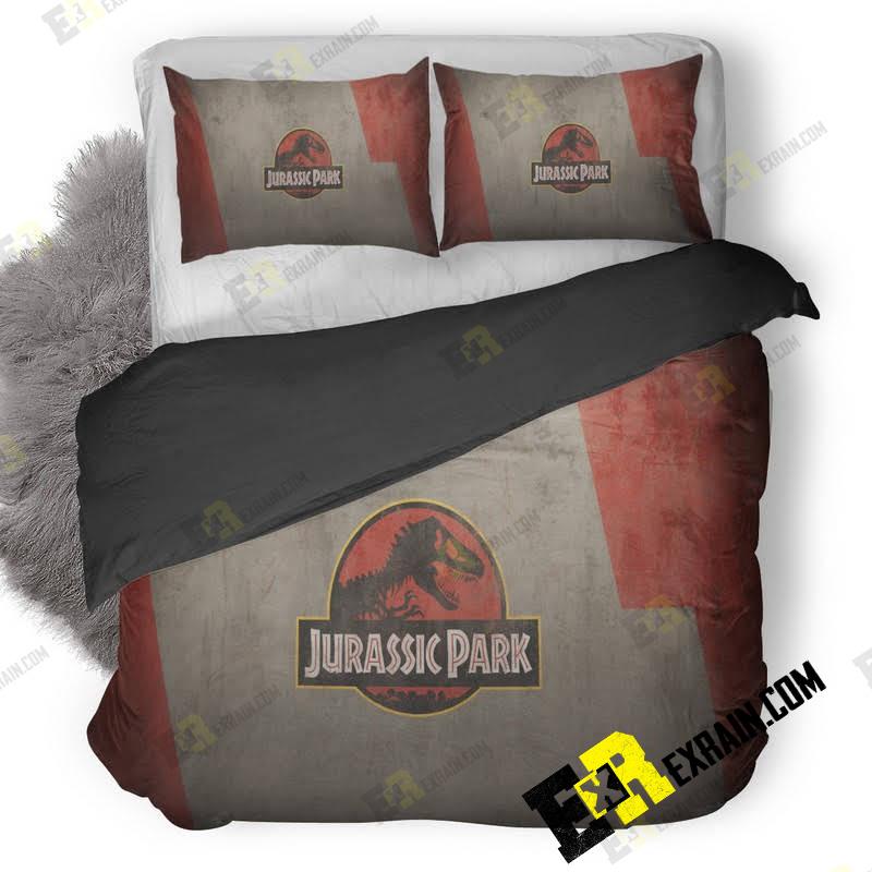 Jurassic Park Logo 5K 5 3D Customized Duvet Cover Bedding Set