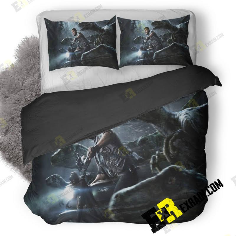 Jurassic World Chris Pratt 3D Customized Duvet Cover Bedding Set
