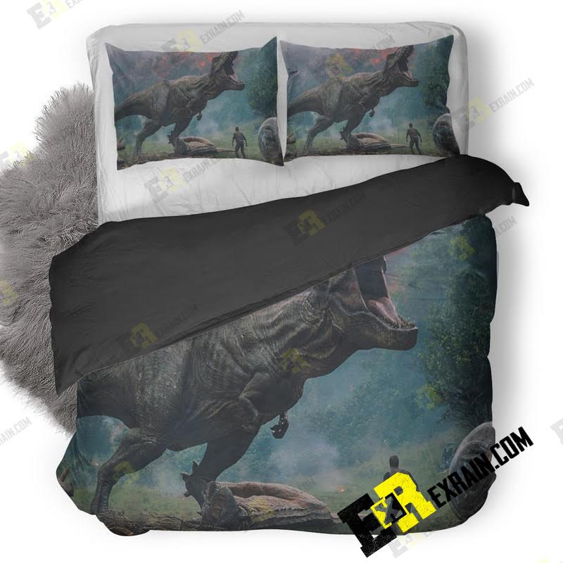 Jurassic World Fallen Kingdom Movie Sj 3D Customized Duvet Cover Bedding Set