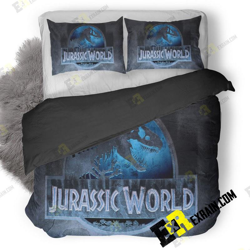 Jurassic World Logo 3D Customized Duvet Cover Bedding Set