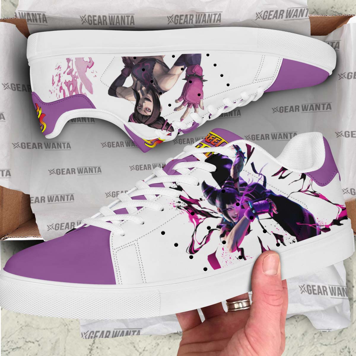 Juri Skate Shoes Custom Street Fighter Game Shoes