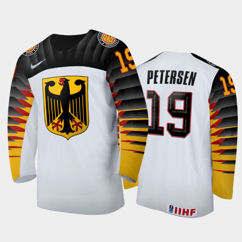 Jussi Petersen Germany White Home Jersey 2022 IIHF World Junior Championship