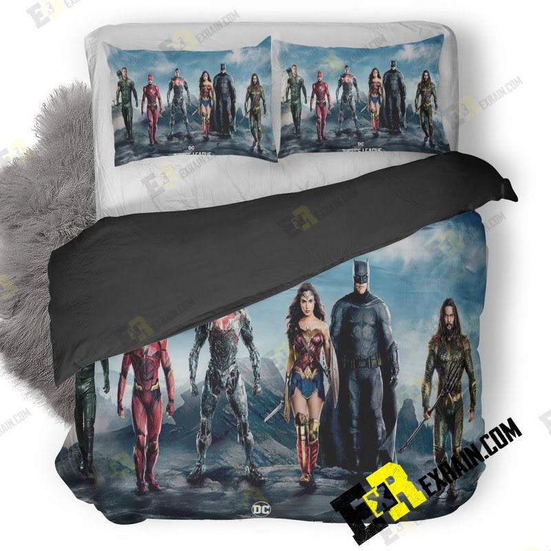 Justice League 3D 3D Customized Duvet Cover Bedding Set