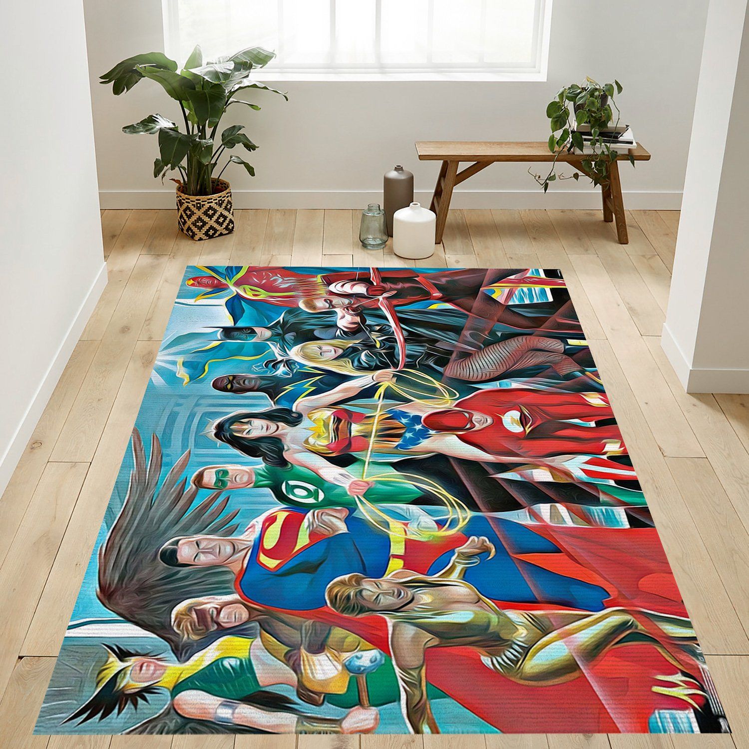 Justice League Alex Ross The Elite Rectangle Rug – Custom Size And Printing