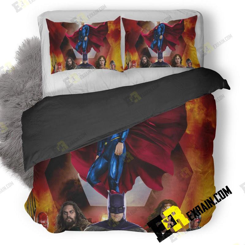 Justice League Amazing Artwork 0U 3D Customized Duvet Cover Bedding Set