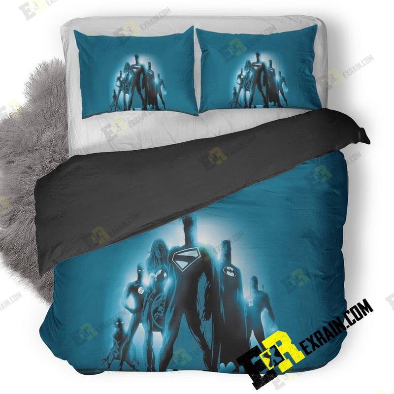 Justice League Artwork Hd 3D Customized Duvet Cover Bedding Set