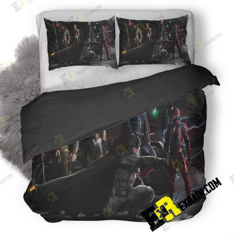 Justice League Fan Made Poster M6 3D Customized Duvet Cover Bedding Set