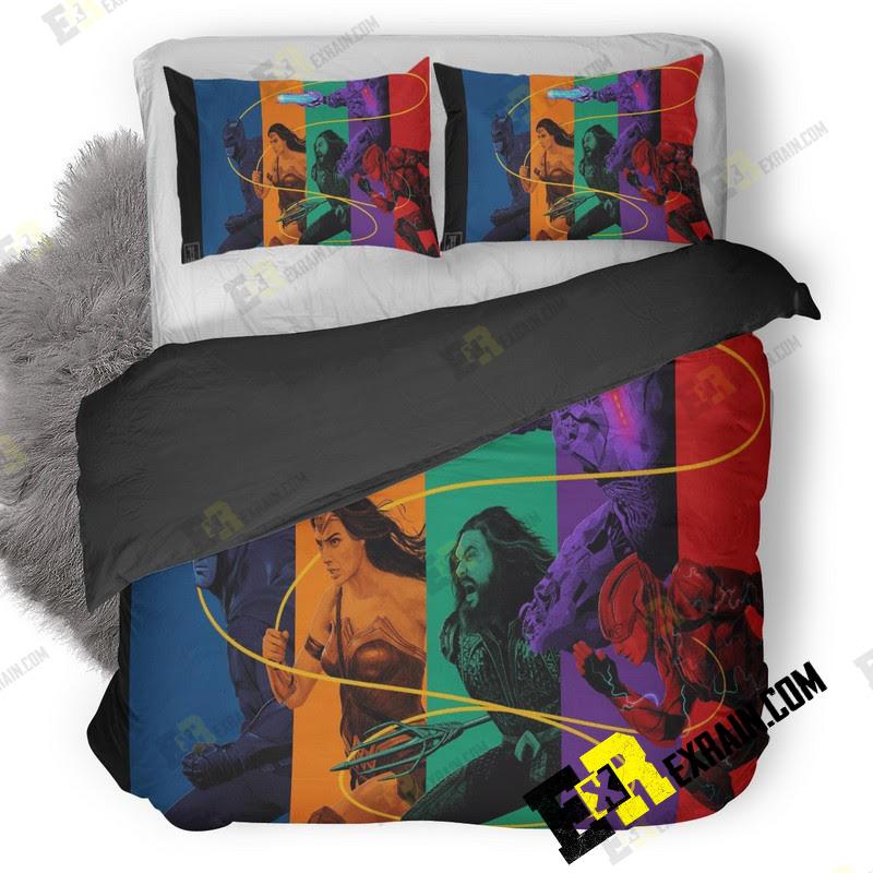 Justice League Heroes Unite 3D Customized Duvet Cover Bedding Set