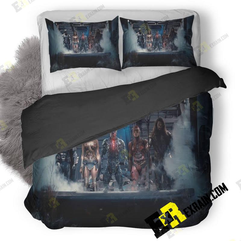 Justice League Movie Heroes Lu 3D Customized Duvet Cover Bedding Set