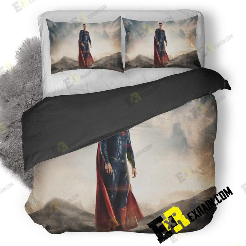 Justice League Superman 3D Customized Duvet Cover Bedding Set
