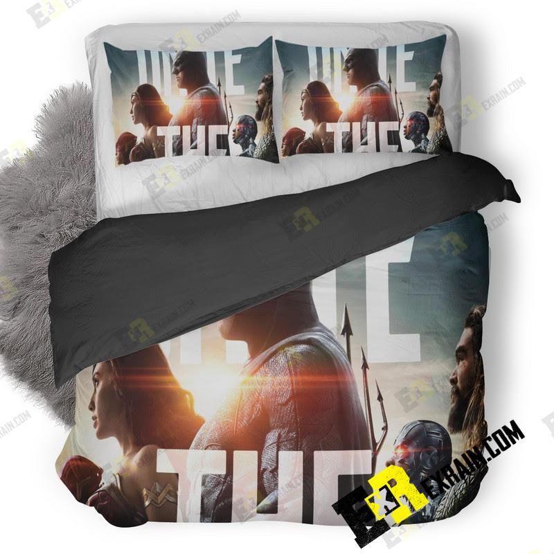 Justice League Unite The League Po 3D Customized Duvet Cover Bedding Set