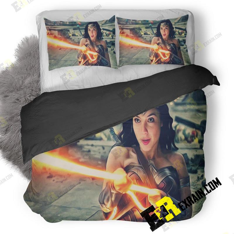 Justice League Wonder Woman 3D Customized Duvet Cover Bedding Set