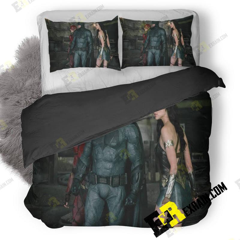 Justice League Wonder Woman Flash And Batman Bs 3D Customized Duvet Cover Bedding Set