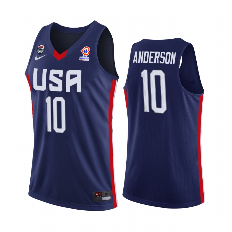 Justin Anderson #10 USA FIBA AmeriCup 2022 Navy Jersey