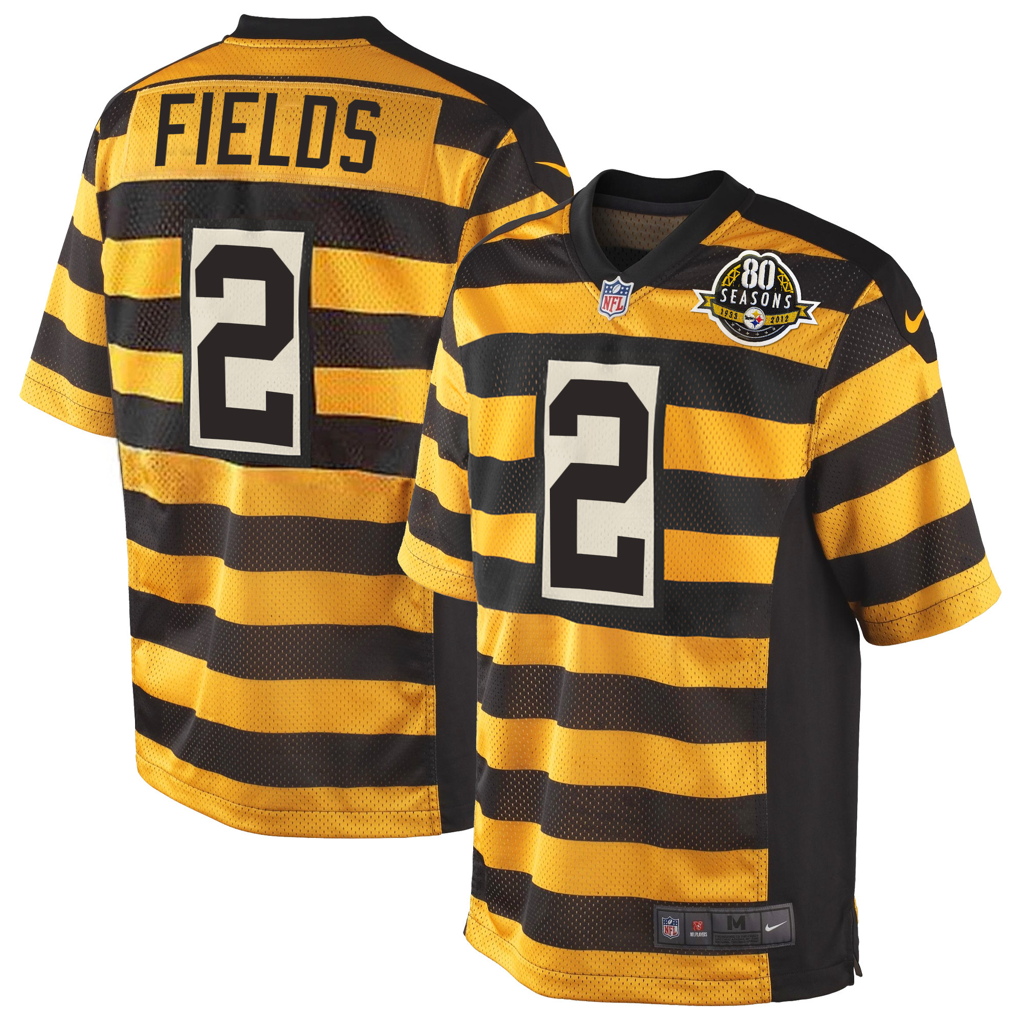 Justin Fields Pittsburgh Steelers Throwback Bunblebee Jersey - All Stitched