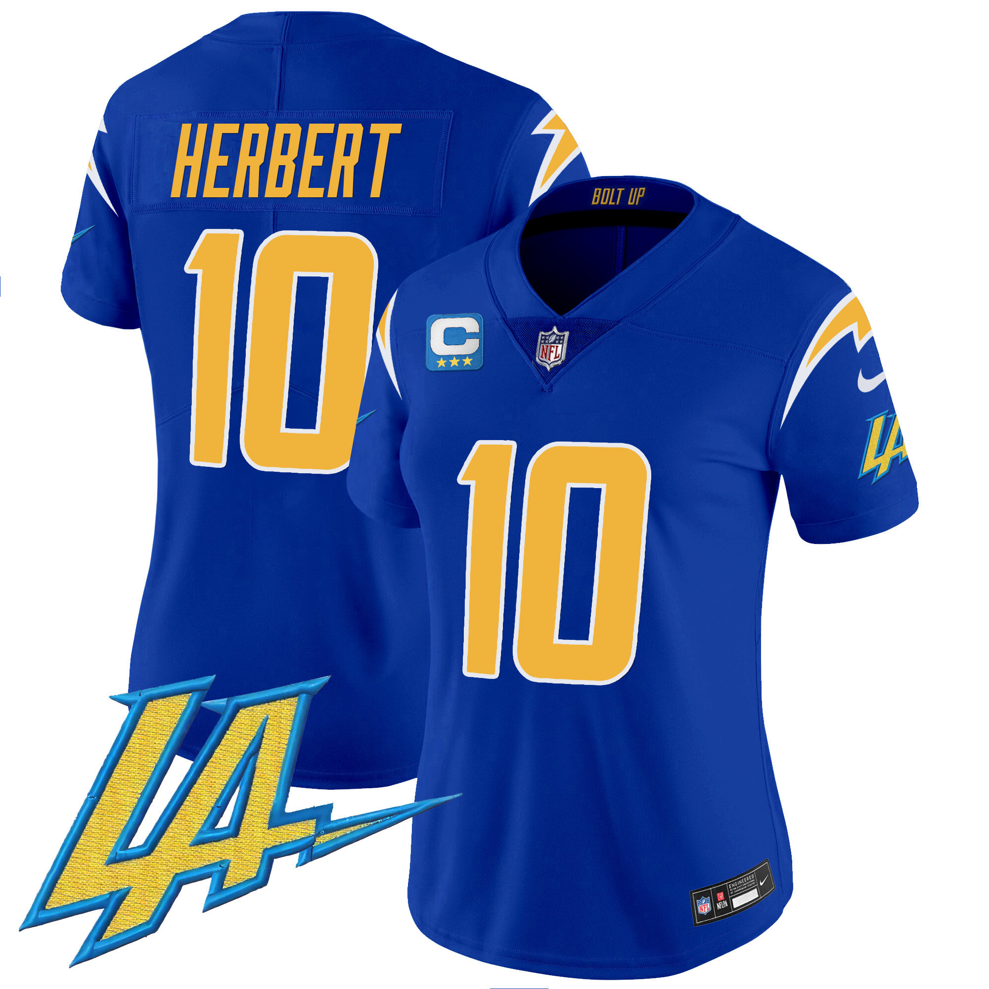 Justin Herbert Women's Los Angeles Chargers Vapor Limited V2 Royal Jersey - All Stitched