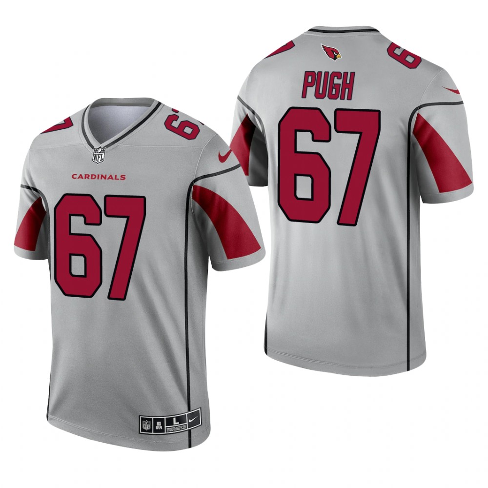 Justin Pugh Arizona Cardinals Silver Jersey Inverted Legend - Men's