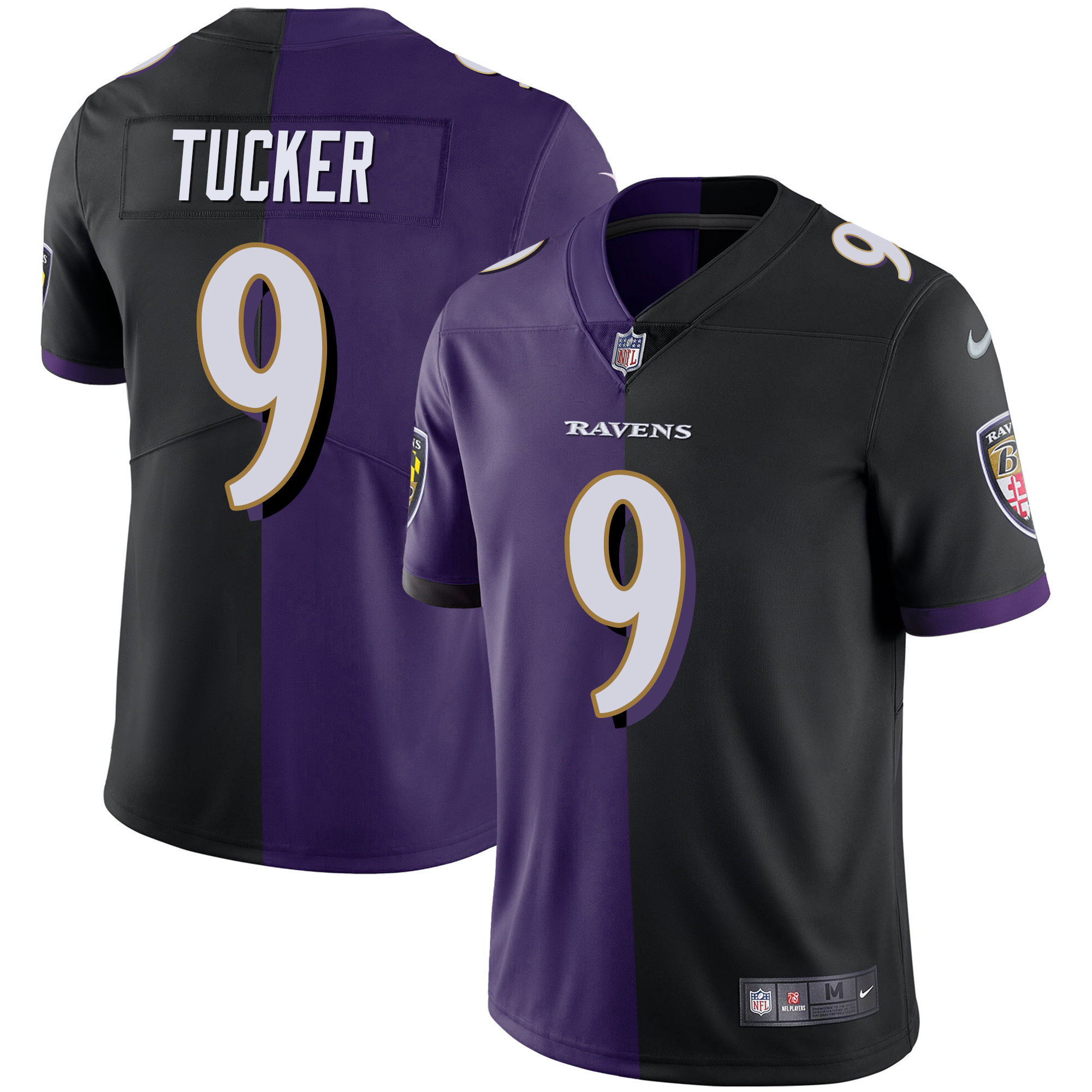 Justin Tucker Baltimore Ravens Split Vapor  Jersey All Stitched