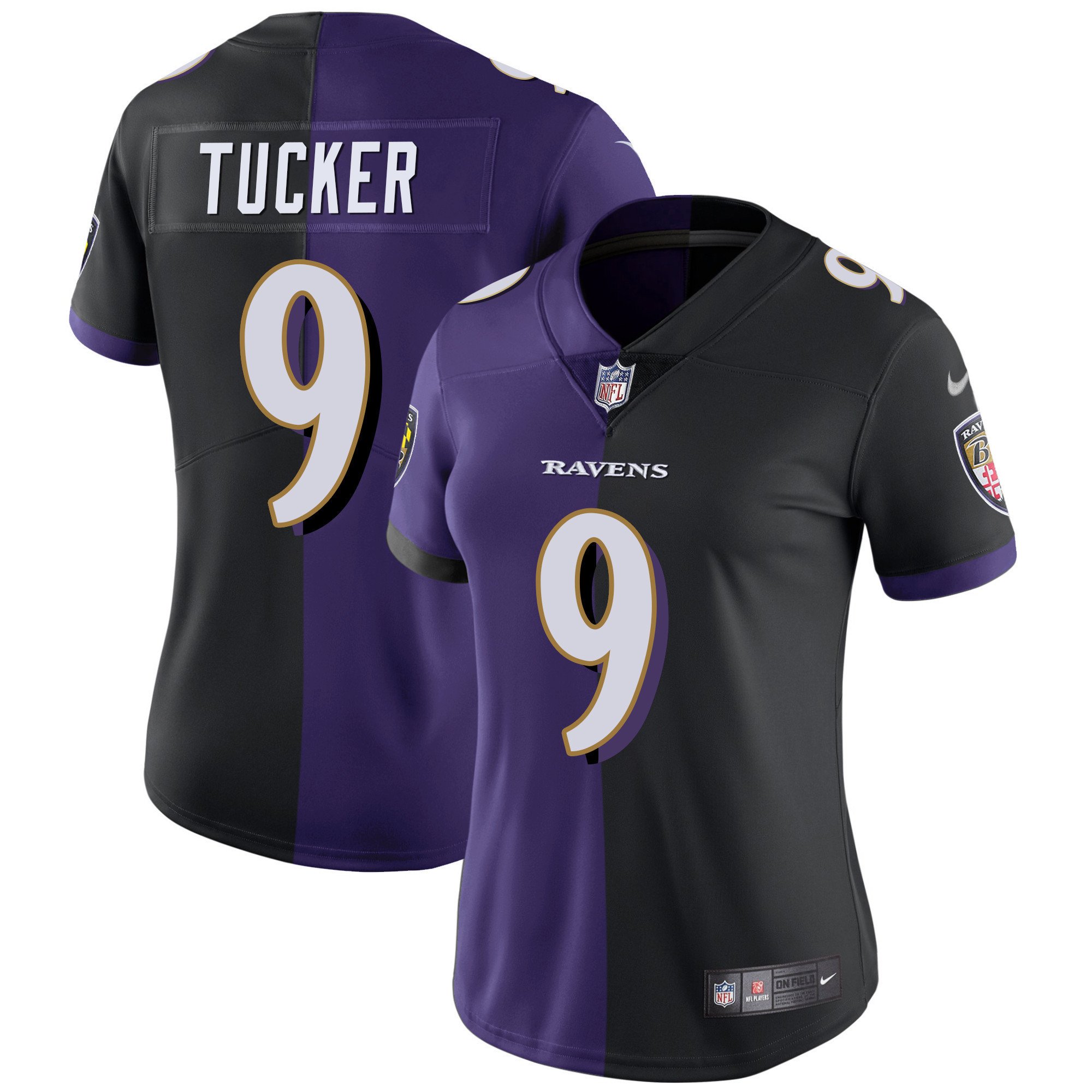 Justin Tucker Baltimore Ravens Split Vapor  Jersey All Stitched