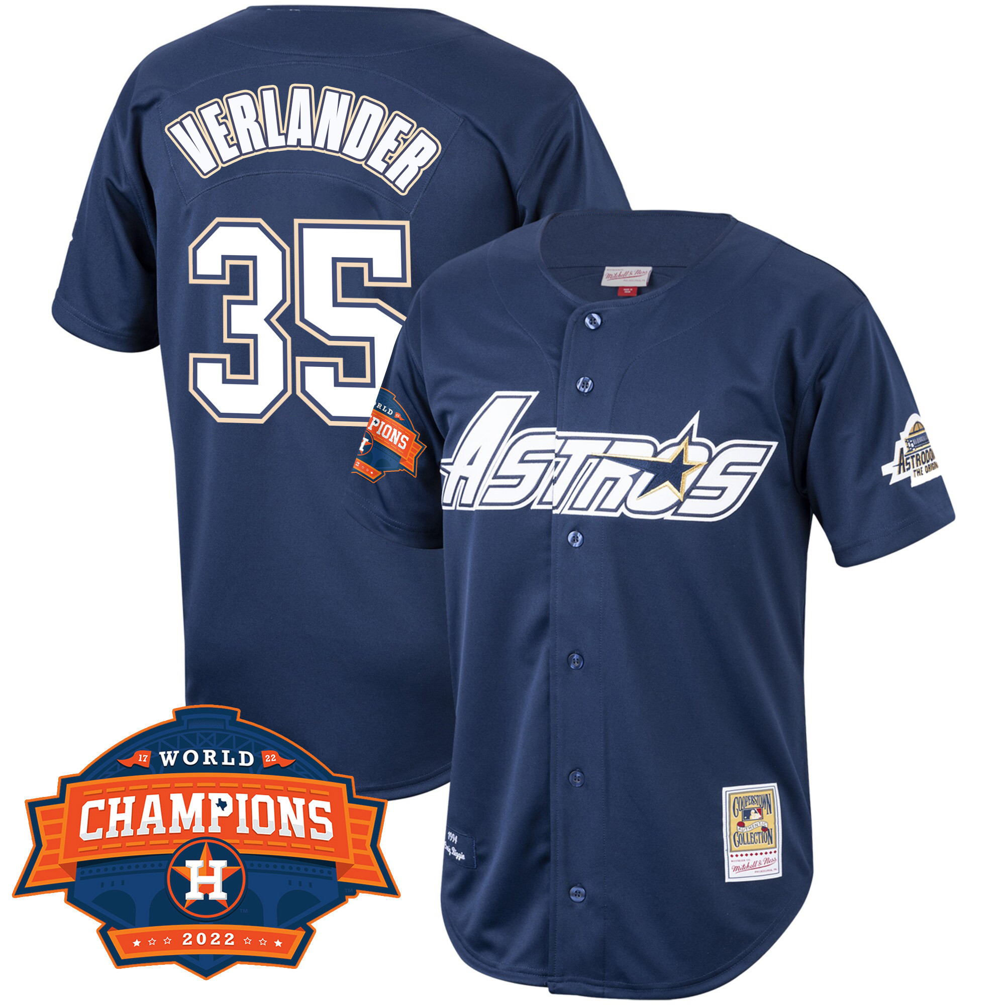 Justin Verlander Houston Astros Mitchell & Ness Cooperstown 2022 Champions Limited Jersey - All Stitched