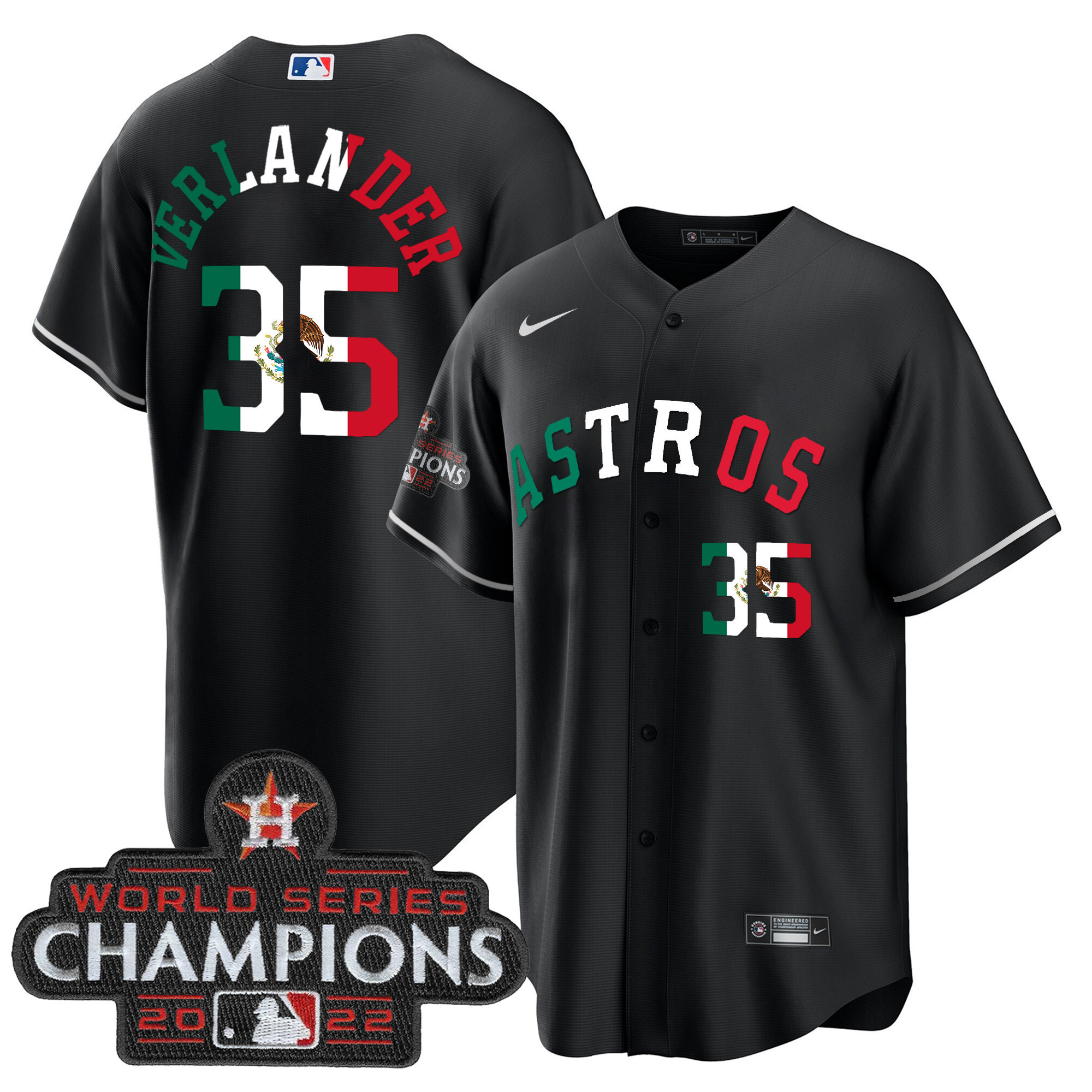 Justin Verlander Men's Houston Astros 2023 Mexico Cool Base Jersey - All Stitched