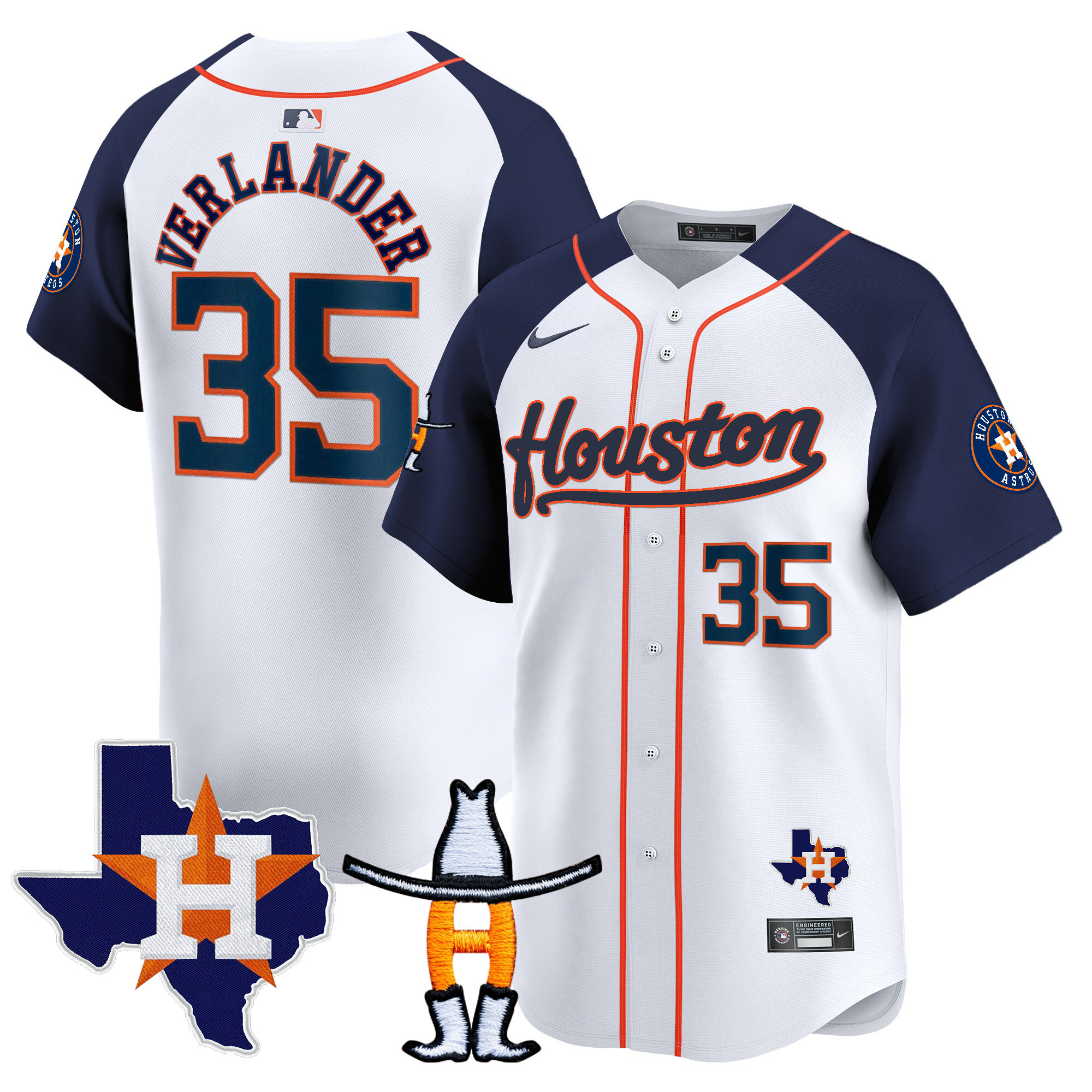 Justin Verlander Men's Houston Astros Houston Rodeo Patch Vapor Premier Limited Alternate Jersey - All Stitched