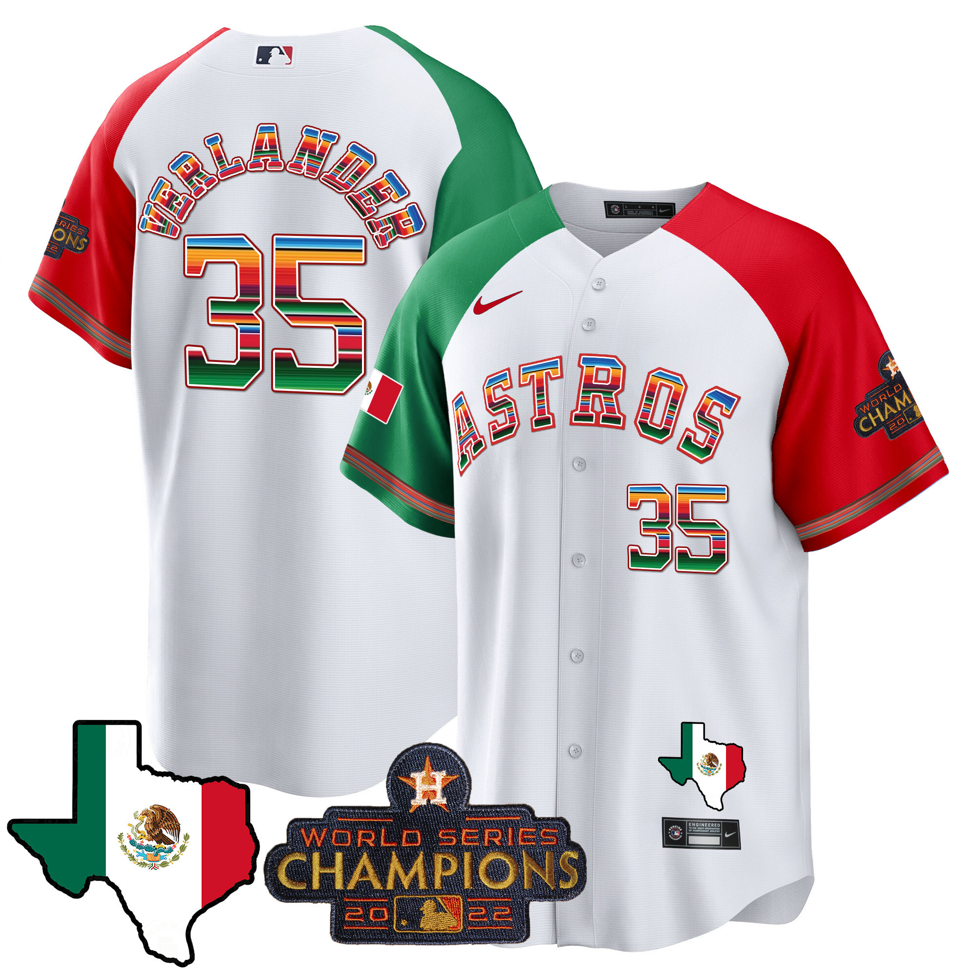 Justin Verlander Men's Houston Astros Mexico Texas Map Cool Base Alternate Jersey - All Stitched