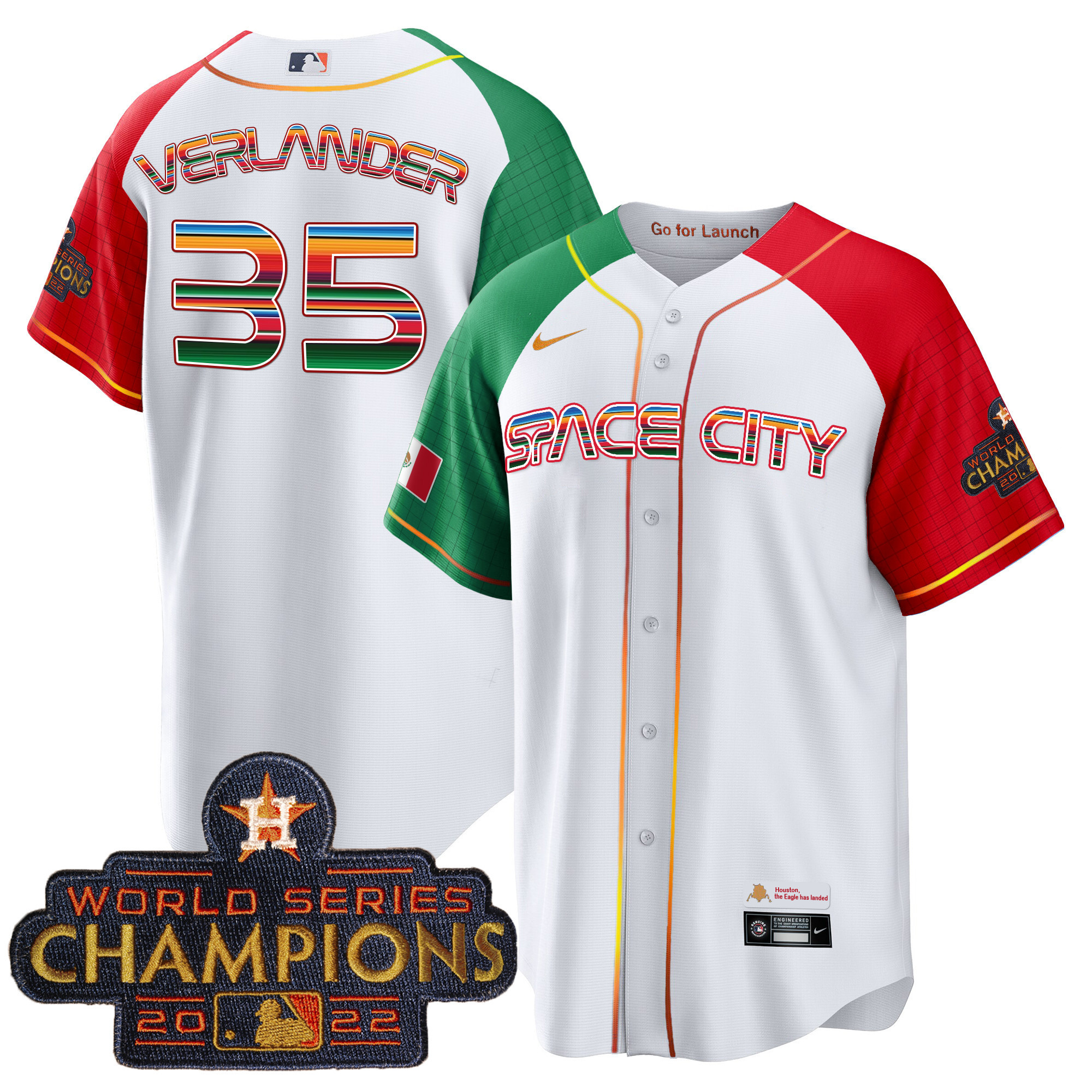 Justin Verlander Men's Houston Astros Space City Mexico Cool Base Alternate Jersey - All Stitched