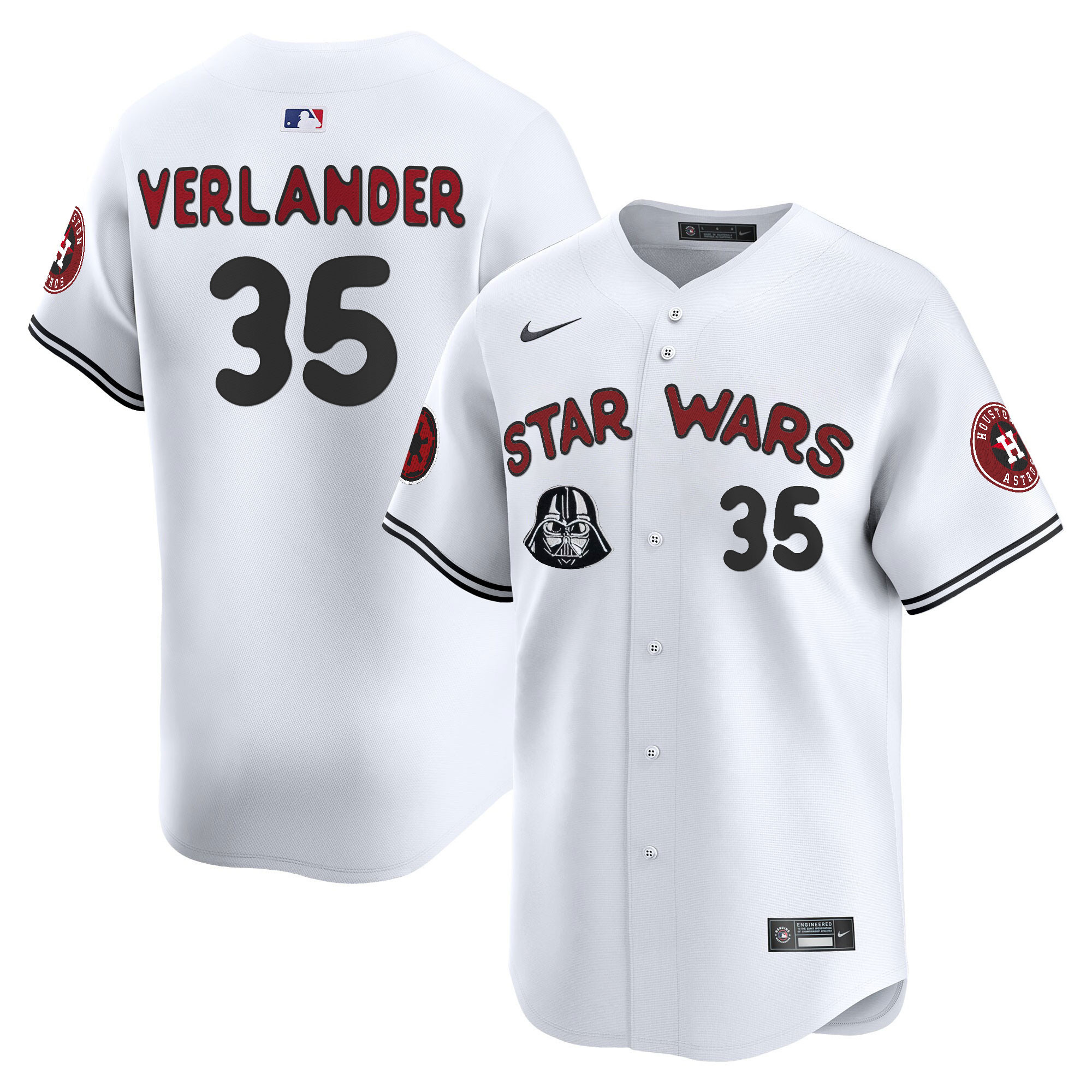 Justin Verlander Men's Houston Astros SW Vapor Premier Limited White Jersey - All Stitched