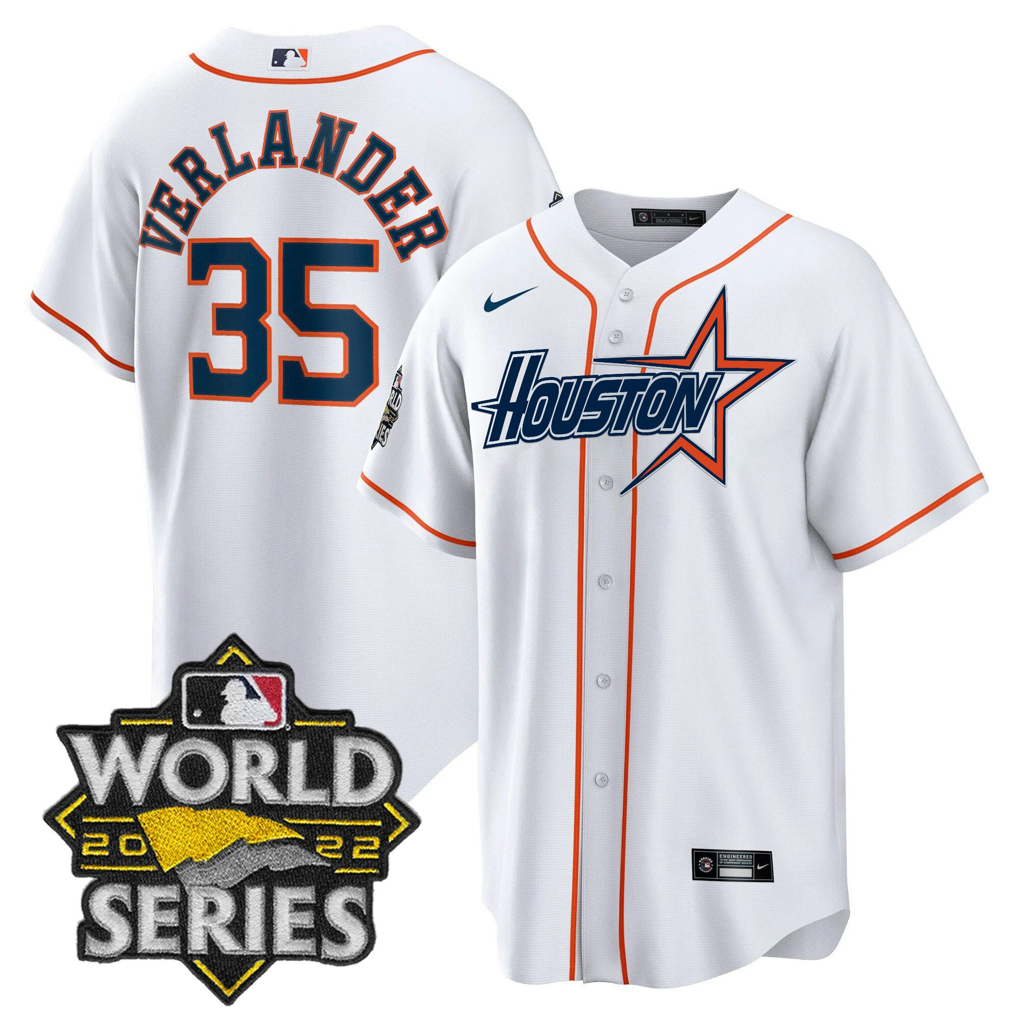 Justin Verlander Men's Houston Astros World Series Black Gold Special Cool Home Jersey - All Stitched