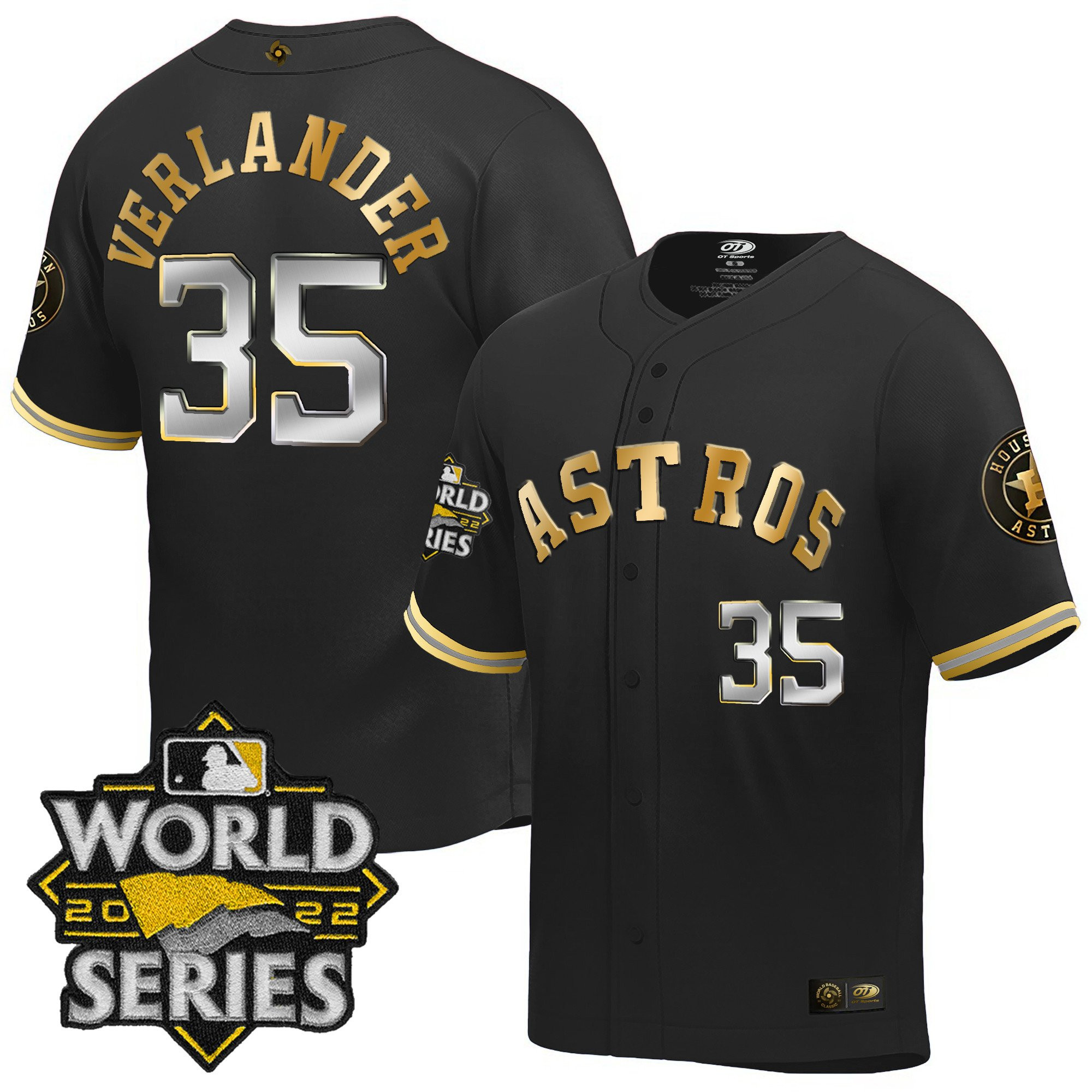 Justin Verlander Men's Houston Astros World Series Classic Black Limited Jersey - All Stitched