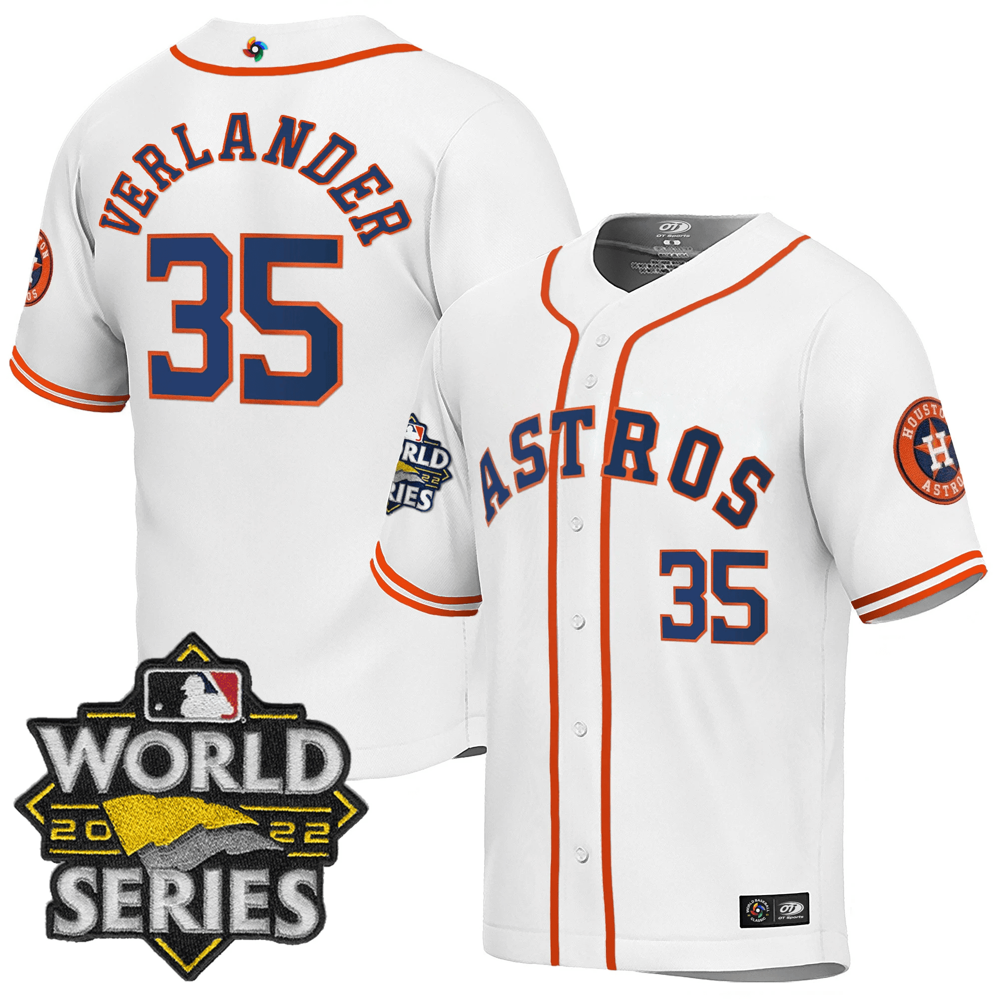 Justin Verlander Men's Houston Astros World Series Classic Home Jersey - All Stitched