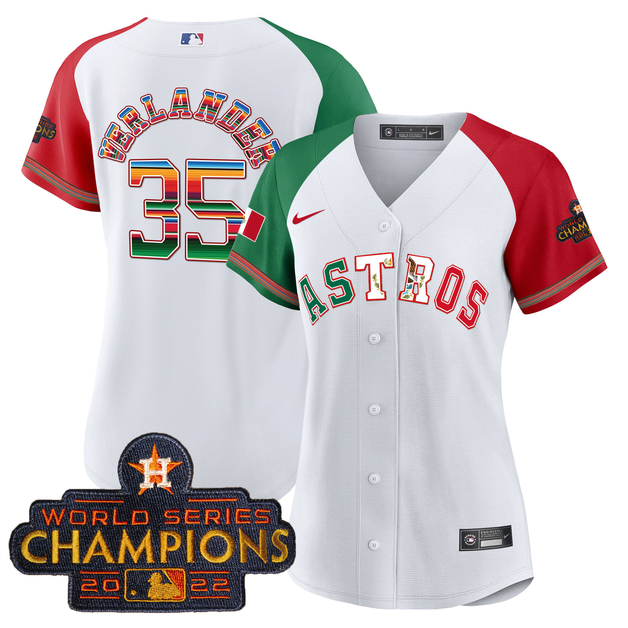 Justin Verlander Women's Houston Astros Mexico Baseball Limited V3 Alternate Jersey - All Stitched