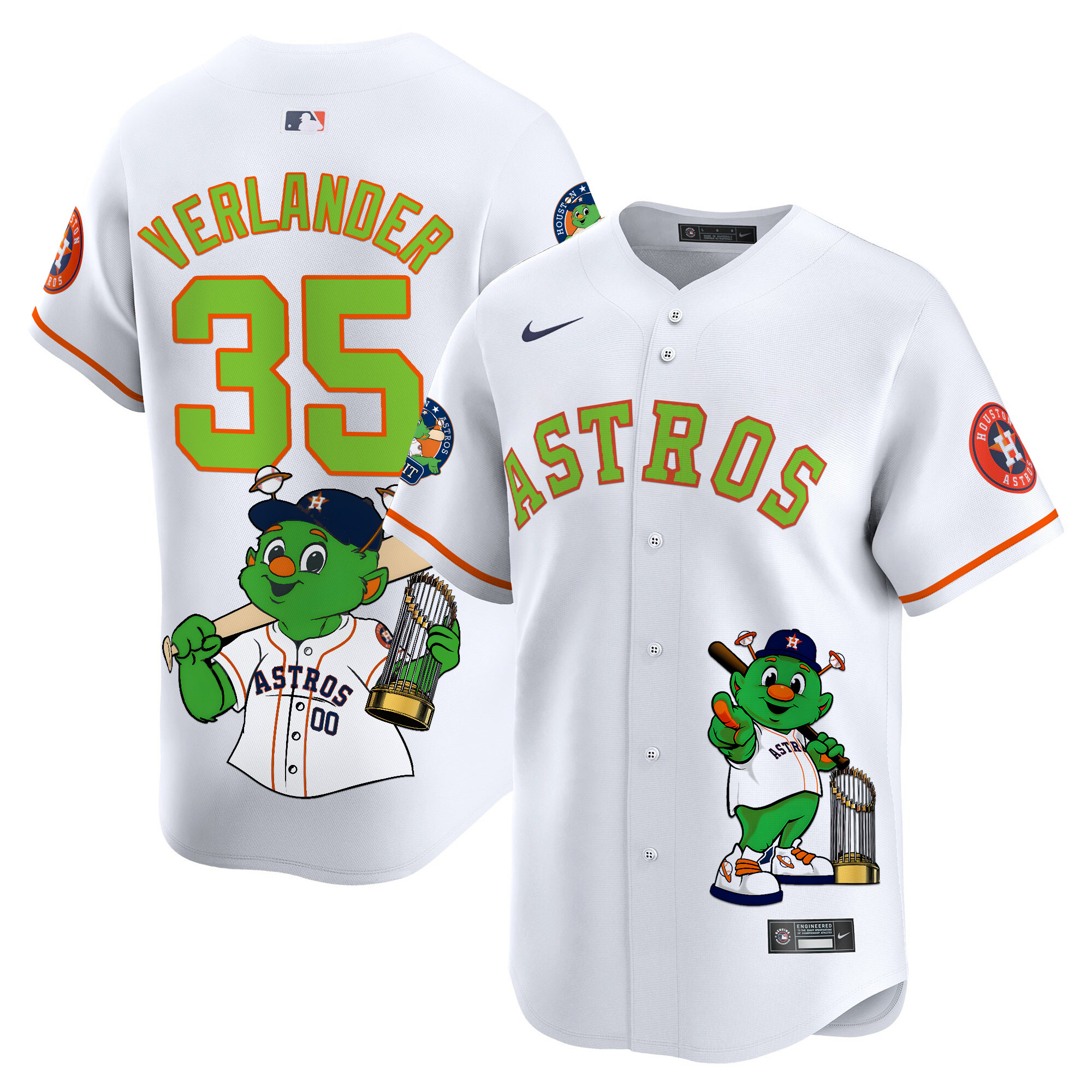 Justin VerlanderUnisex Houston Astros Orbit Vapor Premier Limited White Jersey - Printed
