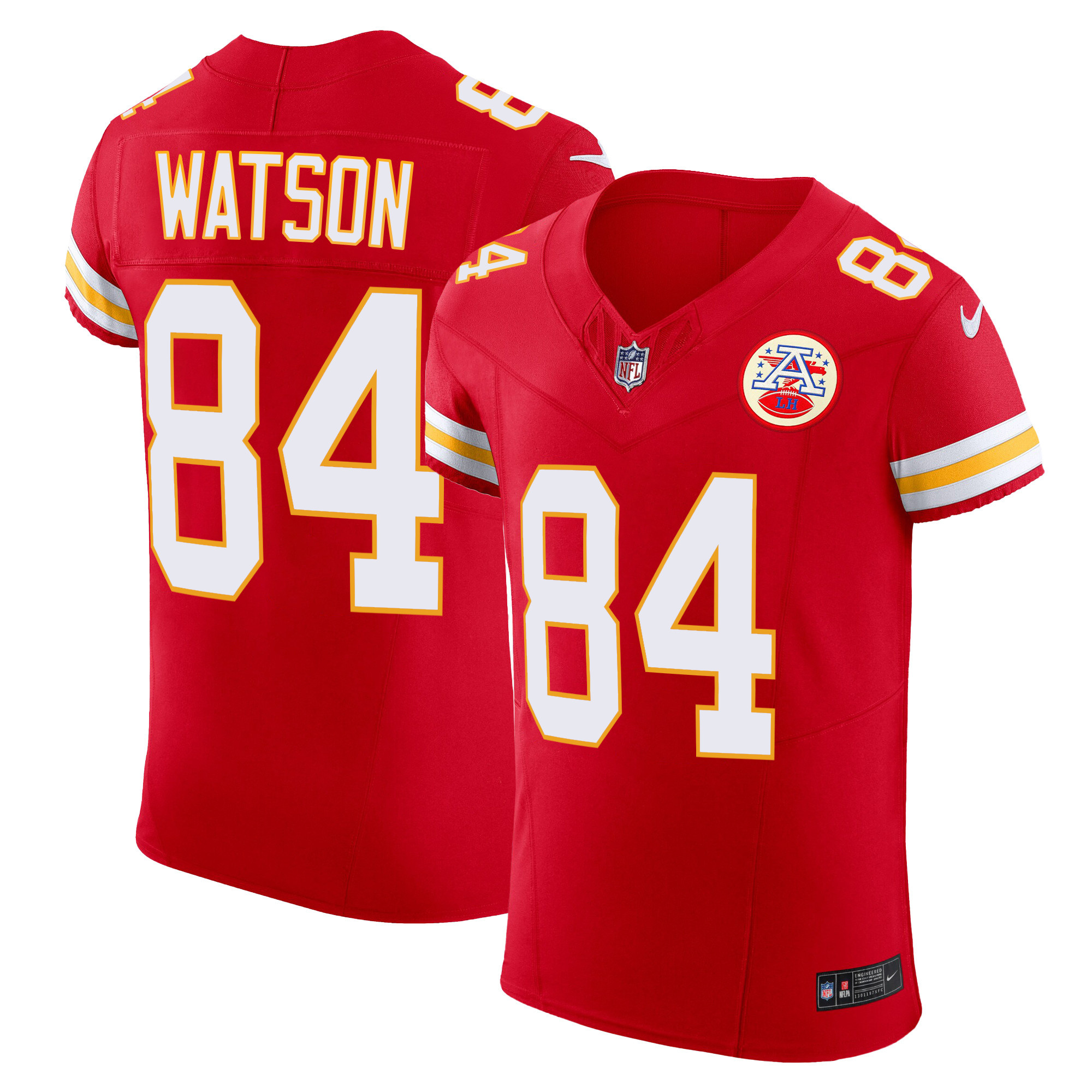 Justin Watson Men's Kansas City Chiefs Vapor Elite Red Jersey - All Stitched 