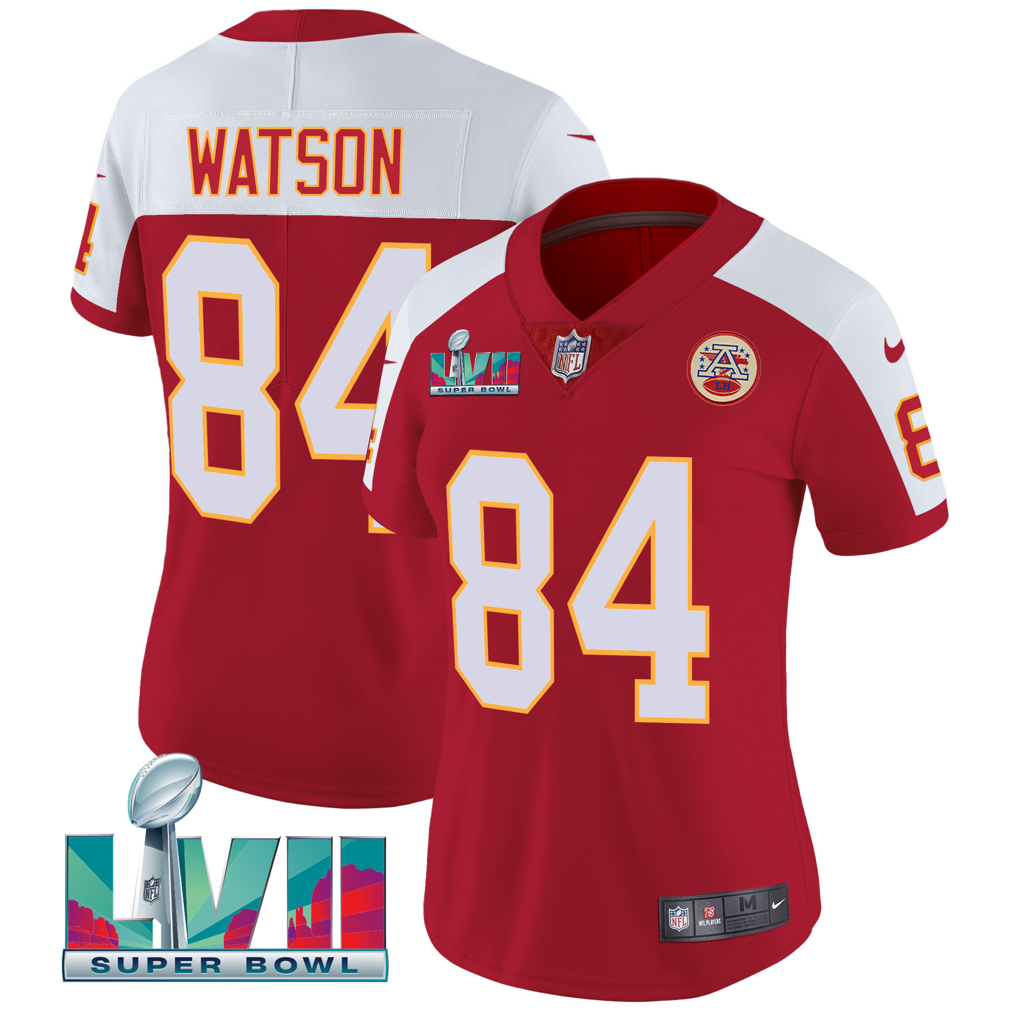 Justin Watson Women's Kansas City Chiefs Throwback Limited Vapor Alternate Jersey - All Stitched 